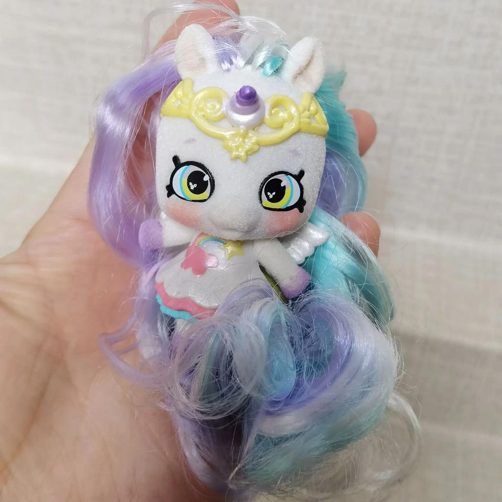 Enhörning hår Docka Generation Husdjur Hund Långt Hår Söt hovdjur dockor Leksaksmodell Julklapp leksaker för barn