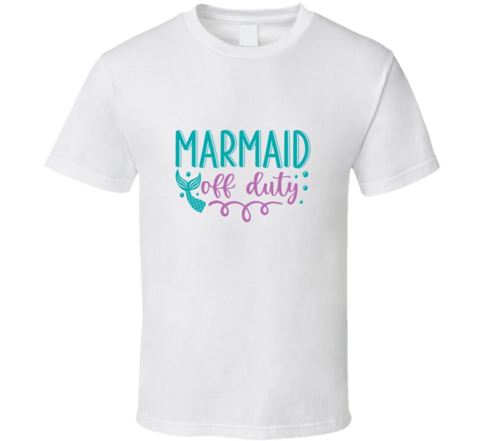 Marmaid Off Duty Tshirt Magical Aquatic Themed Tee Enchanted Unisex T Shirt L
