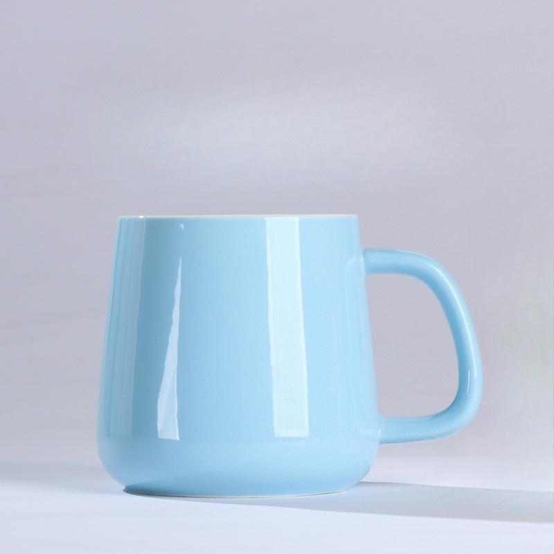 Couple Ceramic Mug with Lid Spoon Coffee Cup Office Water Cup