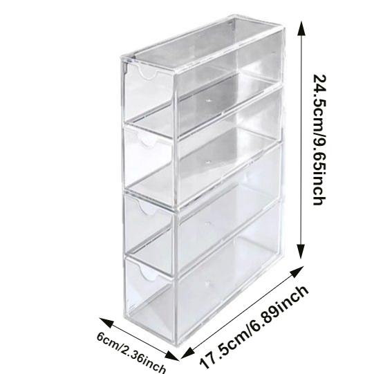 Desktop Gap Organizer Dust-Proof Transparent Multi-Layer Makeup Brush, Powder, Lipstick, and Cosmetic Drawer