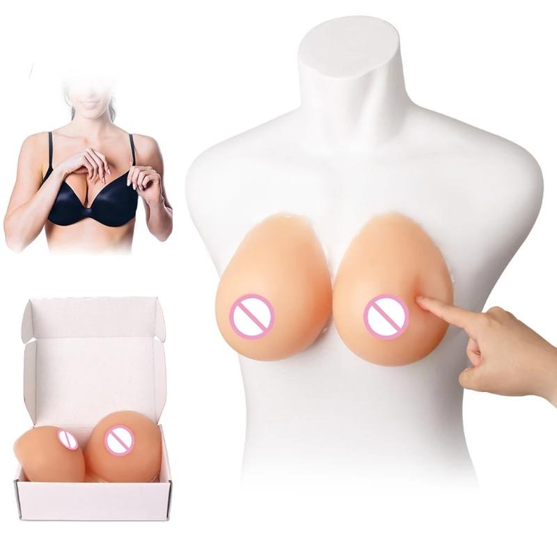 1 Pair of silicone breast surgery for role-playing, silicone breast shape crossdressing, transgender sissy queen bra set