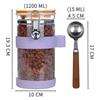 KKC Coffee Bean Canister Glass Coffee Bean Storage Container with Spoon Airtight Bottle Food Storage Bottle Sealed Container Storage Sugar Tea Coffee