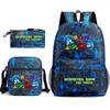 Geometry sprint game backpack geometry dash heat transfer backpack elementary school bag leisure bag