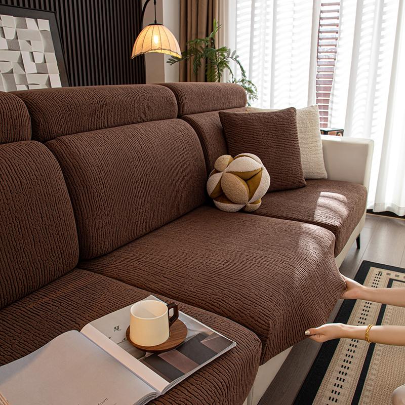 Jacquard Seat Cushion Cover Stretch Sofa Cushion Furniture Protector For Sofa Seat Sofa Slipcover Sofa Cover With Elastic Bottom