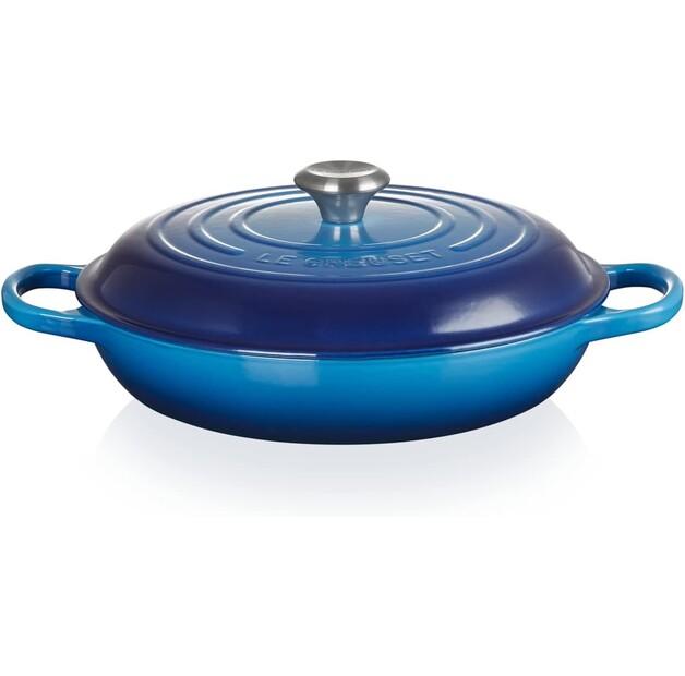 Le Creuset Gourmet Professional Saucepan, Cast Iron, Round, 30 Cm, 3.5 L, Azure (21180302202430)