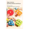 Montessori Toddler Color Sorting Toys 3-in-1 Wooden Shape Stacking Game Early Educational Colorful Learning Activity Blocks