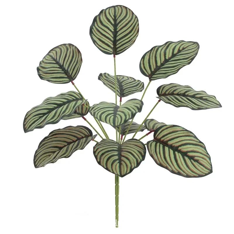 Simulation Plants Leaves Turtle Back Traveler Banana Holiday Party Decor Plastic Peacock Arrowroot Leaf Artificial Green Plant