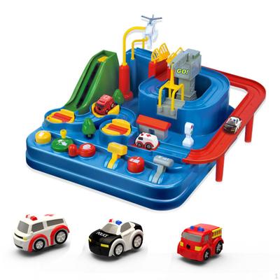 Jouet Aventure Voiture, Ensemble de Jouets Piste de Course Puzzle Modèle de Course sur Route Jouets Rail pour Tout-Petits Enfants
