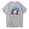 Hot Anime Lucky Star T Shirt Cartoon Konata Izumi Kagami UnisexWomen Aesthetic Tshirt Unisexga Unisex Print Oversize Cotton Tee Shirt