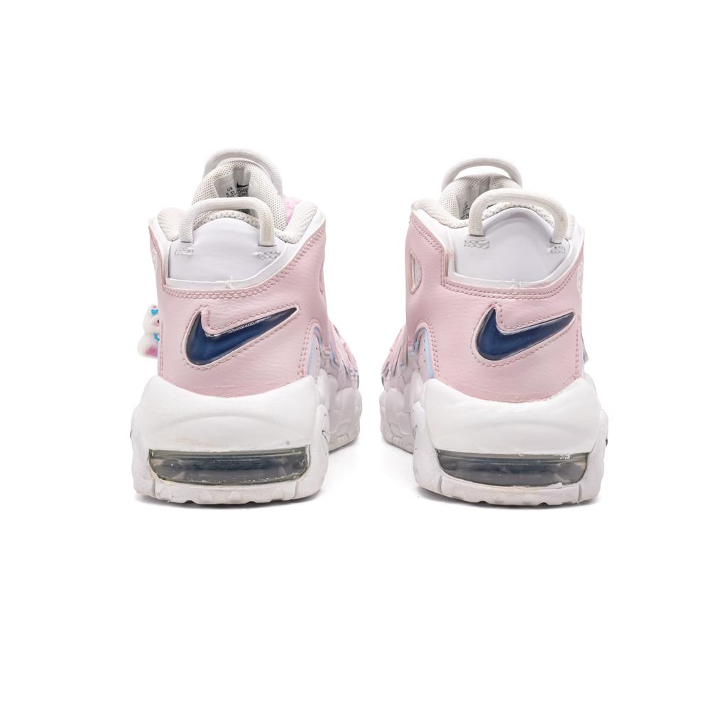 Nike Air More Uptempo Velvet Rabbit Pink Leather Women's Mid-Top Basketball Shoes Abrasion-Resistant Pink DH9719-100(Team1068-)-Random Packaging Bags