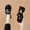 Retro women's shoes spring new simple and comfortable one-pedal British single shoes college style round head small leather shoes