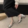 New Women Fashion Square Toe Close Toe Ankel Strap Mules Ladies Elegant Mary Jane Ballet Shoes Mid Heel Dress Pumps 2025
