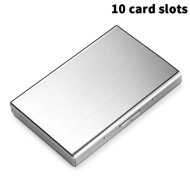 Anti-Magnetic Metal Wallet RFID Blocking Slim Card Holder Durable for Men Women Outdoor Activity