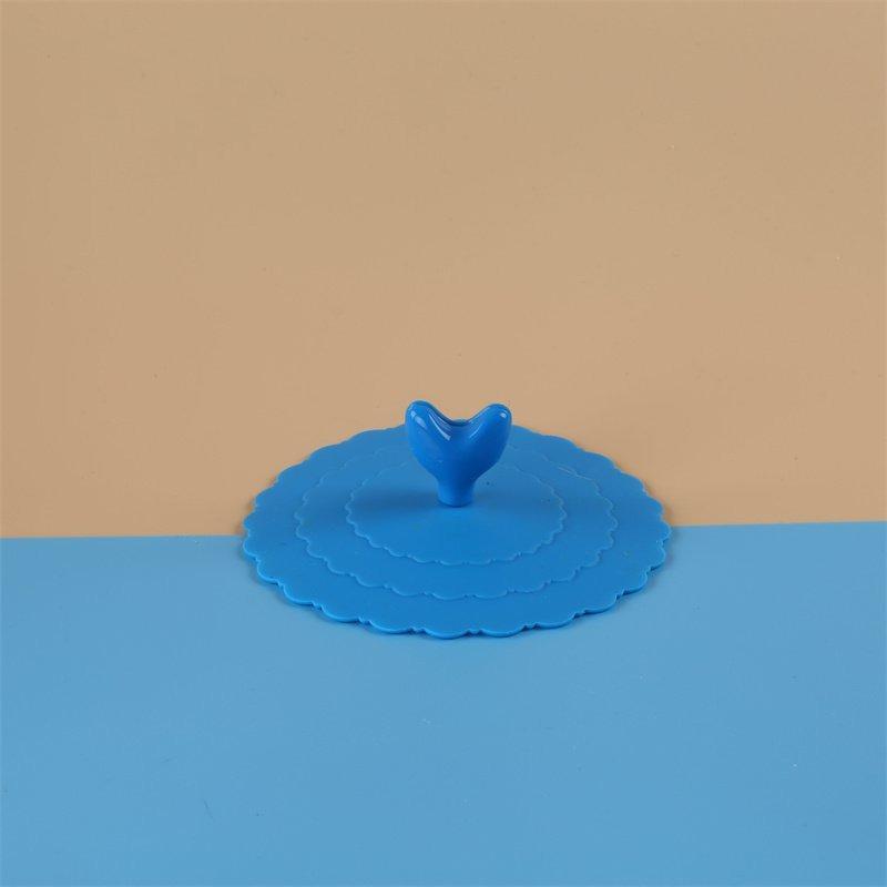 Wave Heart-shaped Spatula Spoon Silicone Cup Lid Heart-shaped Cup Lid Food-grade Silicone Dust-proof Lid
