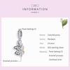 WOSTU 925 Sterling Silver Cute Cat Animal Charms Pendant for Original 3mm Bracelets & Necklaces