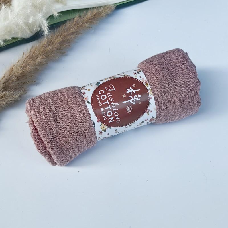 Silk Tassel Headscarf: Cross-border Crinkled Rayon Cotton Linen Scarf