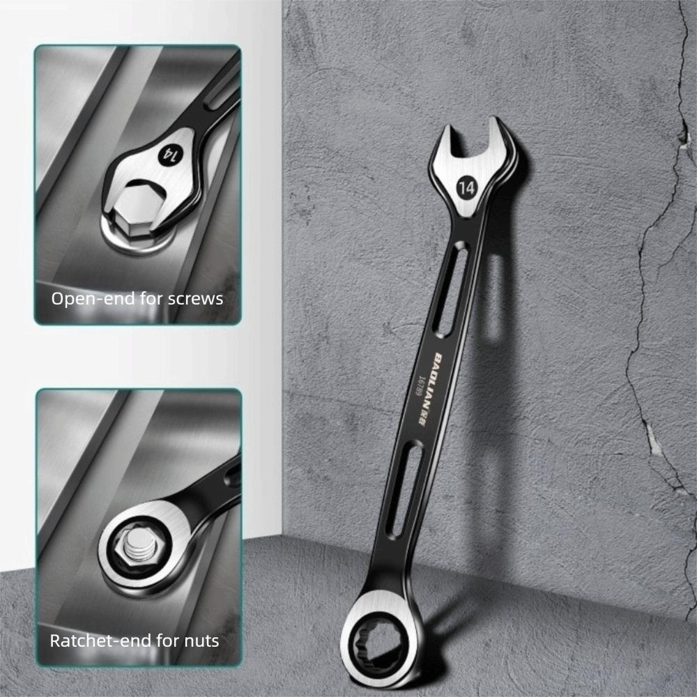 Durable 6-15mm Dual-purpose Wrench Anti Slip Labor-saving Combination Ratchet Wrench Spanner Hand Tool