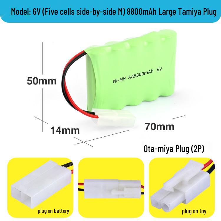 Ni-MH AA Rechargeable Battery Pack for Remote Control Cars: 3.6V To 12V