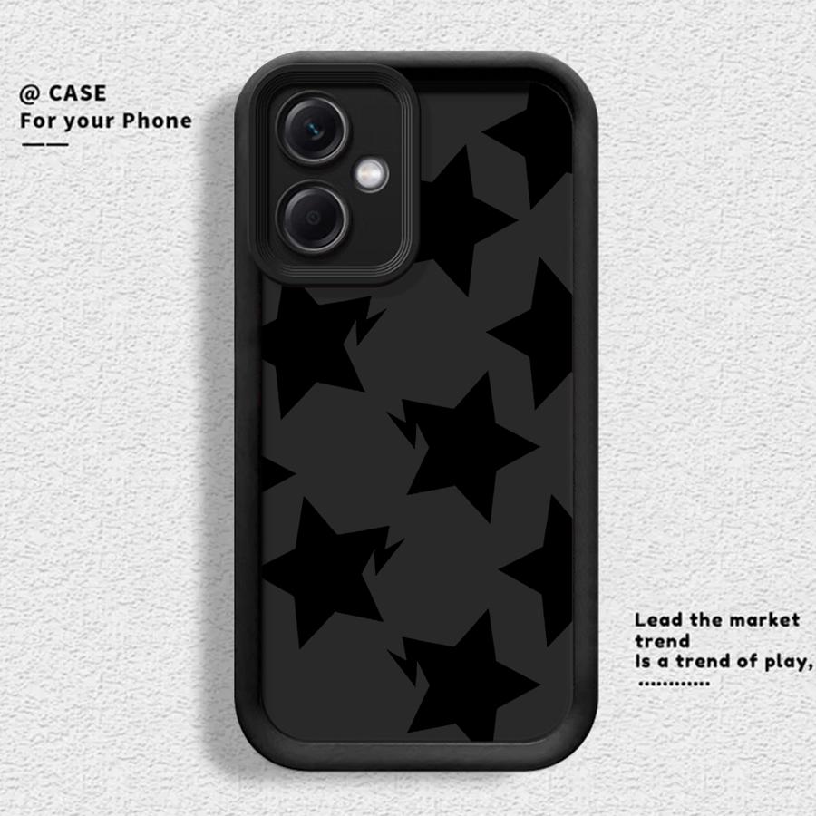 

Black White Stars Lichee Pattern Case for Xiaomi Redmi Note 14 Pro Plus 10 14C Note 13 13C 12C 12 11 11s 12s A1 A2 A3 A4 Phone Redmi Note 13 4G