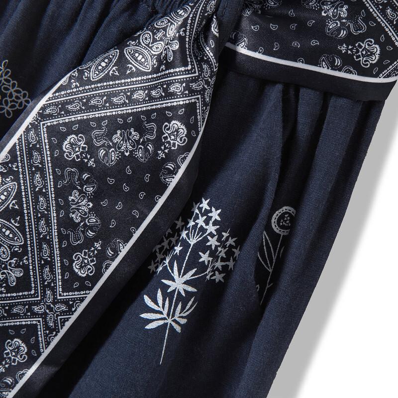 Women's Floral Print Elastic Waist Wide-Leg Pants