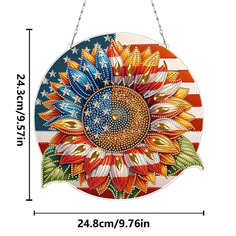 2D Flaches DIY Diamantmalerei Set Strass Diamantkunst Fensteranhänger Diamantkunst Anhänger Wanddeko für Zuhause & Fenster
