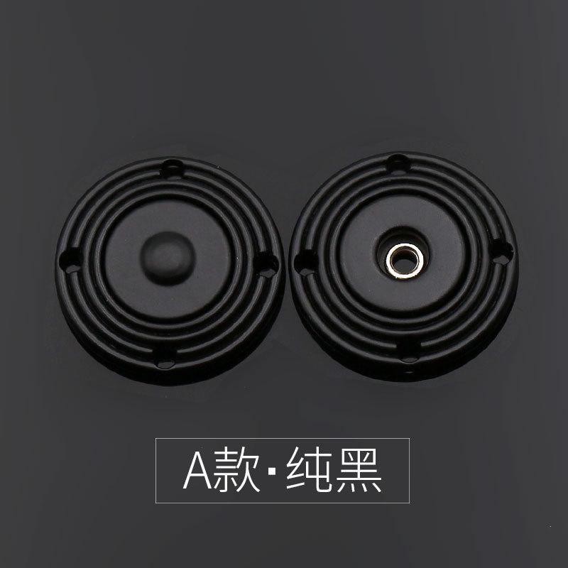 

Скрытая пуговица Женская пуговица Детская одежда Большая пуговица для матери Кашемировое пальто Кнопка Невидимая круглая металлическая пуговица A - Pure Black * 25mm