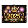 2025 Happy New Year Background Fireworks GoldenTheme Party Banner New Year Celebrate Family Party Decoration Photo Background