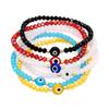 Multicolor Crystal Evil Eye Bracelet - Trendy Beaded Design for Everyday Wear
