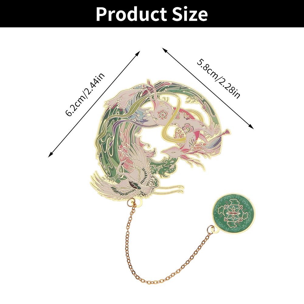 1PC Chinese Style Bookmark Tassel Pendant Retro Book Clip Metal Pagination Mark Stationery Student Gift School Office Supplies