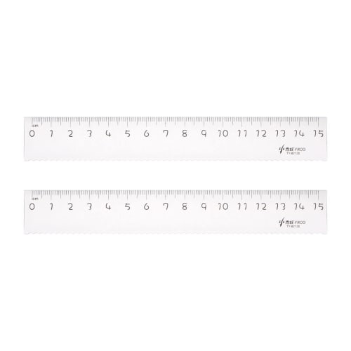

uxcell 15cm Metric Plastic Straight Ruler with Wavy Lines, Clear Measuring Tool for Classroom, Home, and Office Use, 2 Rulers in 1 Set