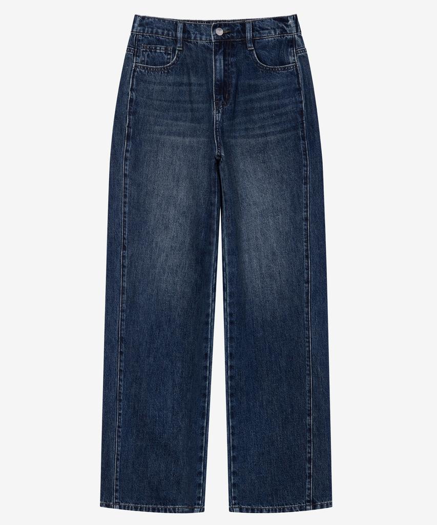 MIND BRIDGE WOMEN [W] Wide Washed Deep Blue Denim Pants