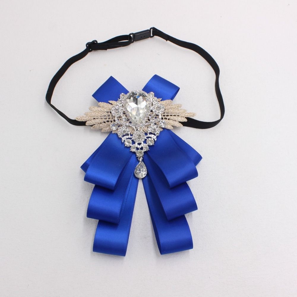 Retro Rhinestone Collar Flower Elegant Men's Suit Accessory Formal Gentleman's Bow Tie  Man