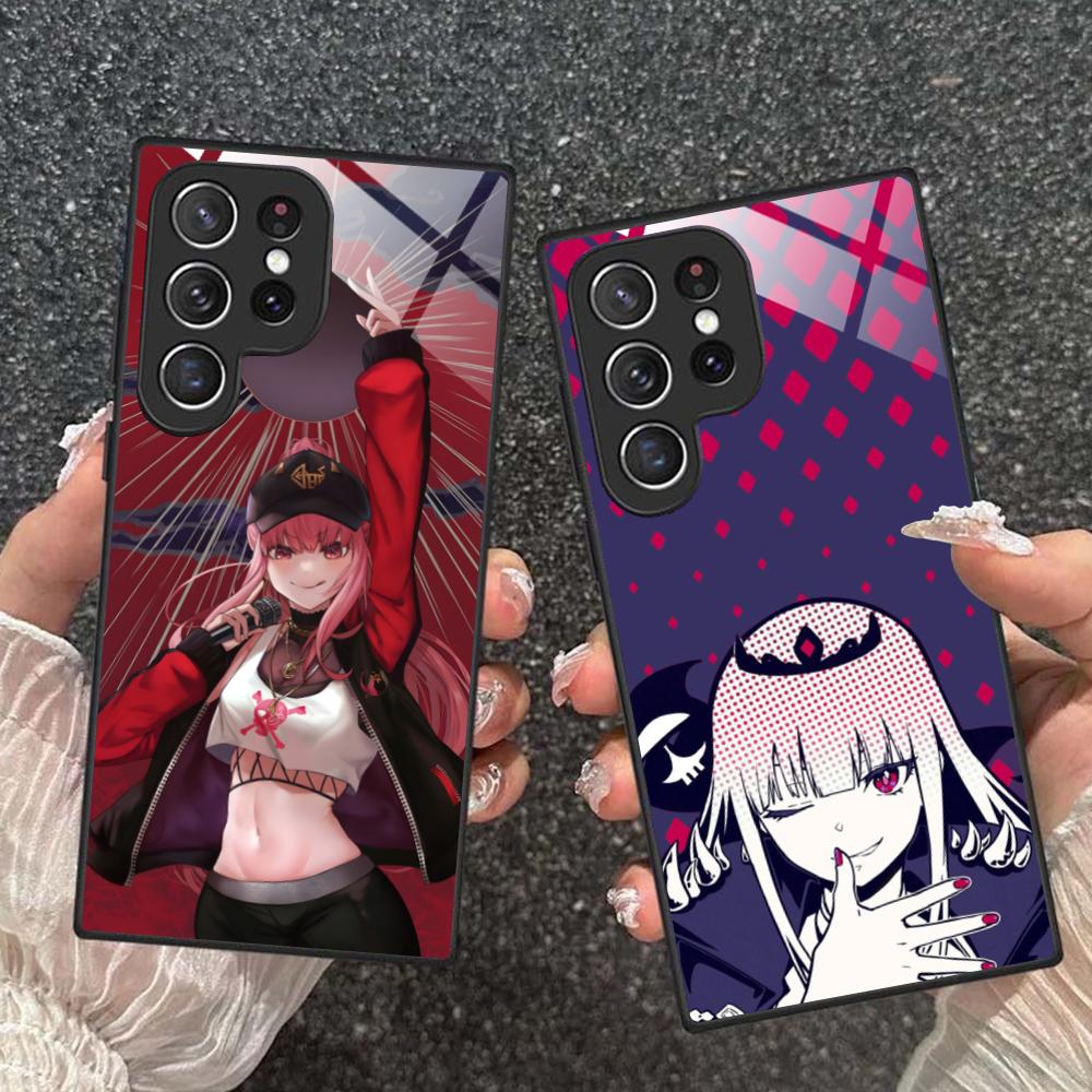 Holo Mori Calliope Glass Mobile Phone Case for Samsung Galaxy A56 55 54 53 52 51 36 35 34 23 16 15 5G Colorful Cover
