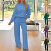 Women's Fashion Casual Long Sleeve Pants Suits