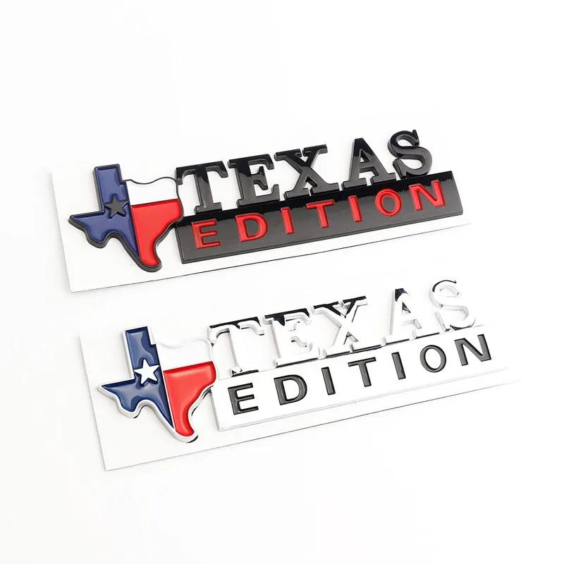 1Pcs 3D ABS Texas Edition Lone Star Car Rear Trunk Emblem Badge For Chevrolet Silverado GMC Sierra Sticker Decal Accessories GU8