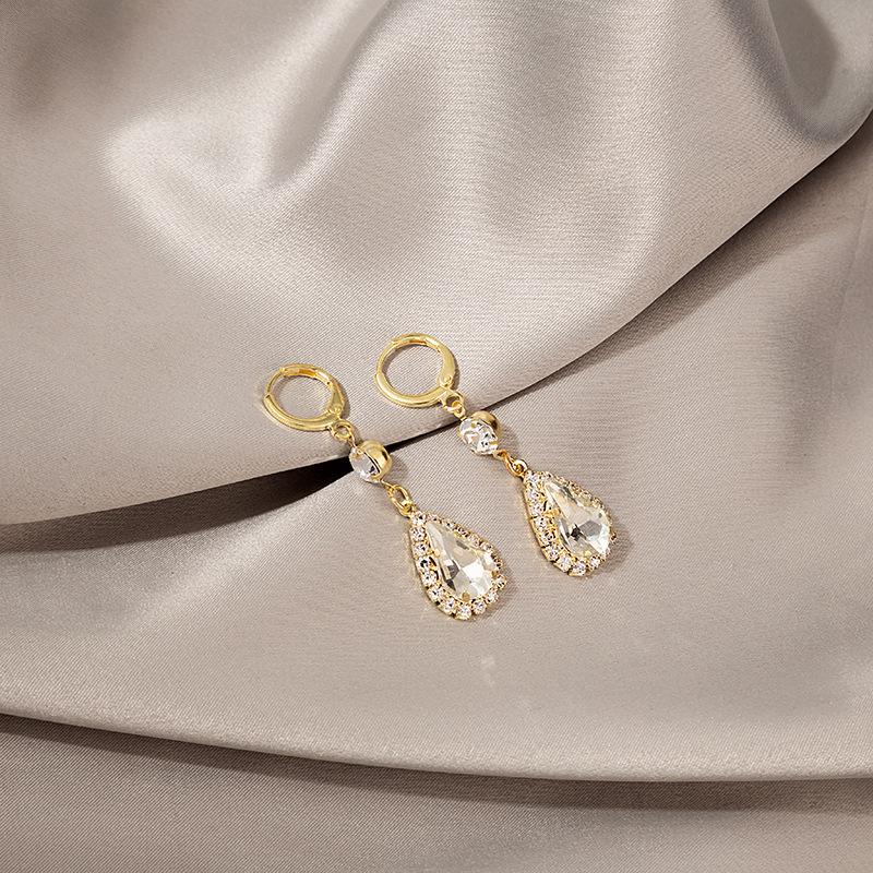 2023 Trendy Water Drop Earrings: High-End, Versatile, Socialite Studs, Super Fairy Accessories