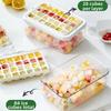 28/56 Grid Ice Cube Mold Press To Remove Ice Mould Tray Homemade Ice Maker Storage Box  Household