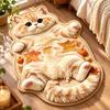 2D Cat-Shaped Area Rug Non-Slip Cartoon Carpet Cute Home Decor Carpet  Living Rooms