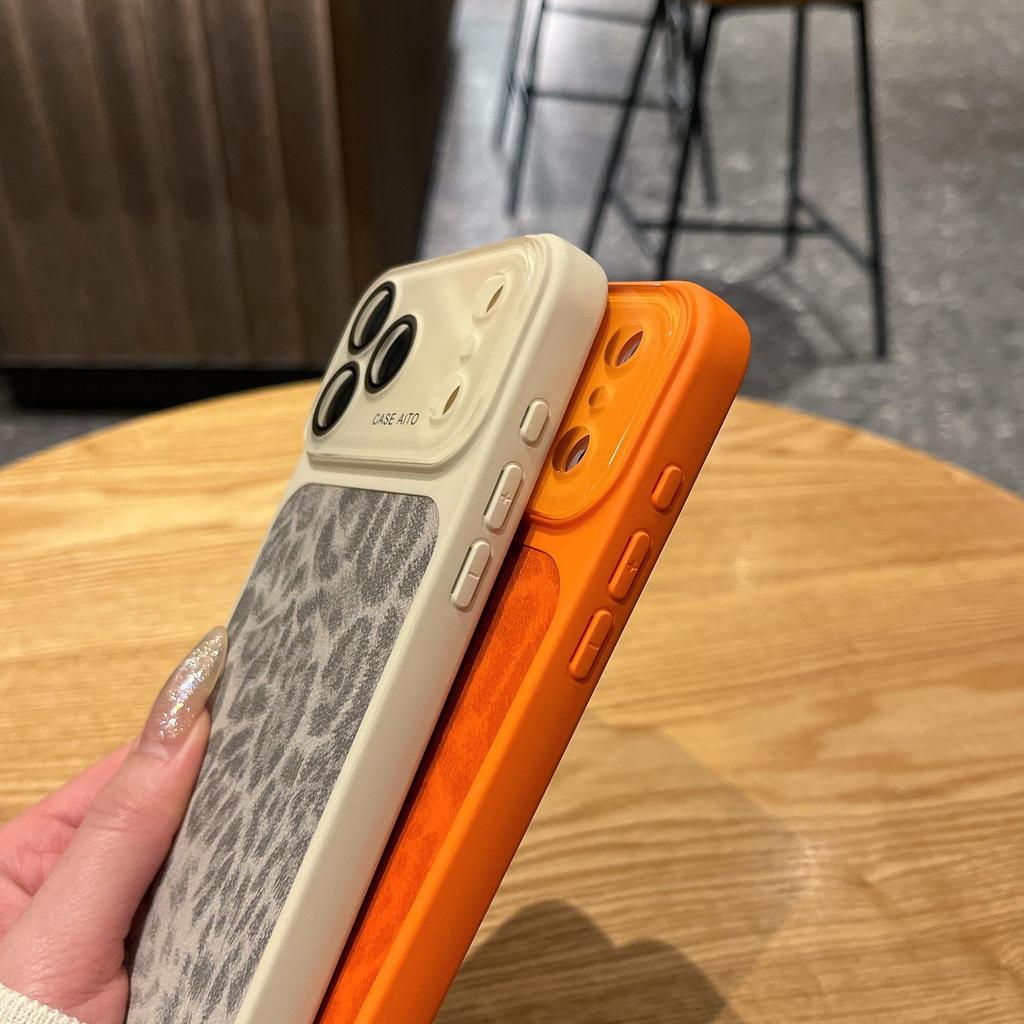 Leopard Print Window Design Phone Case for iPhone 17 Pro Max and Apple 16 (14/15 Compatible)