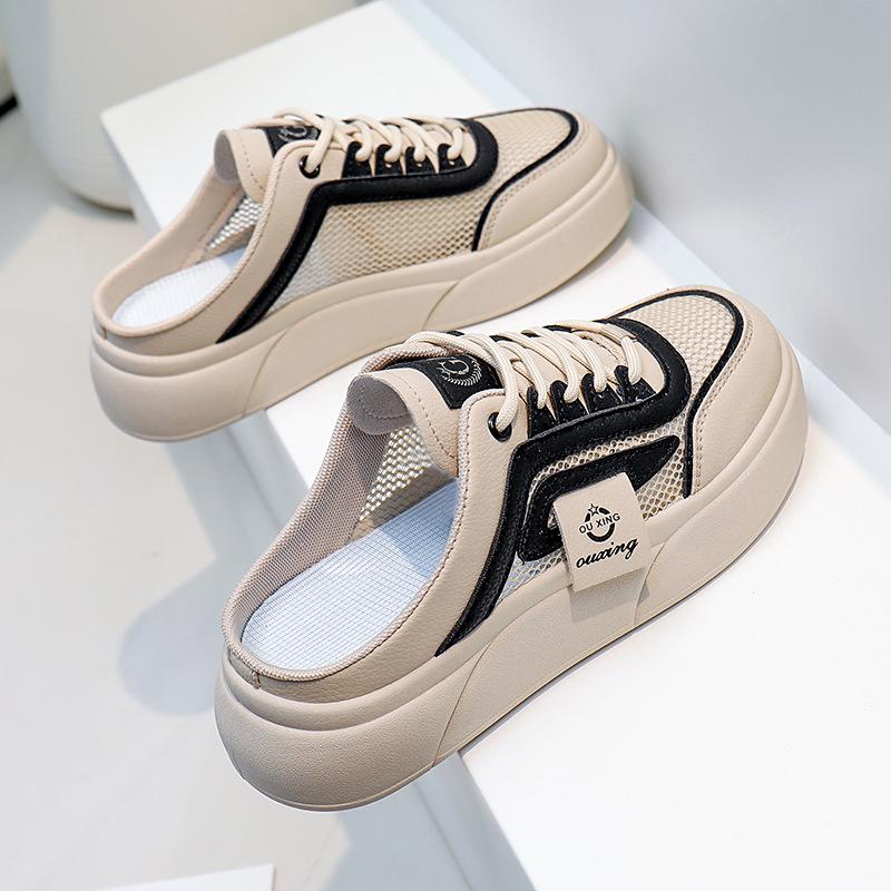 2025 sommer nye ett-stropp sandaler dame yttertøy ins trendy tykksålede sandaler casual strandsko shoot SH102