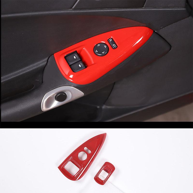 

ABS Red For Chevrolet Corvette C6 2005-2013 Car Dashboard Adjustment Button Trim Frame Sticker Car Interior accessories червоний