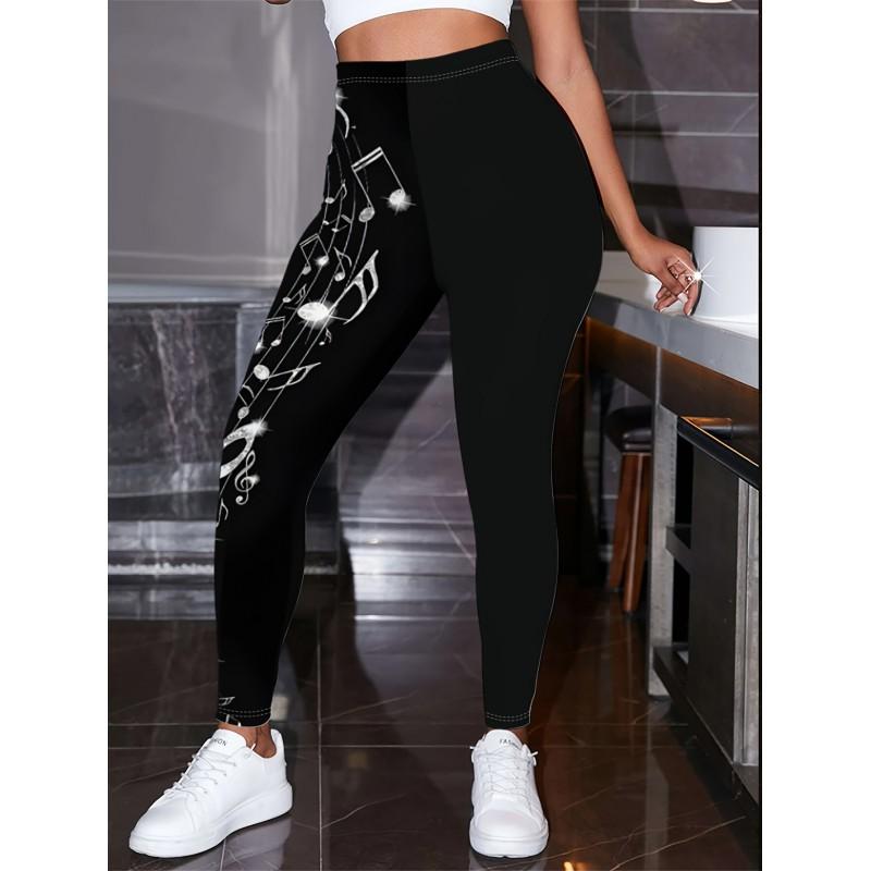 2026 Womens High-Waist Printed Yoga Leggings Casual Slim Fit Activewear Pants