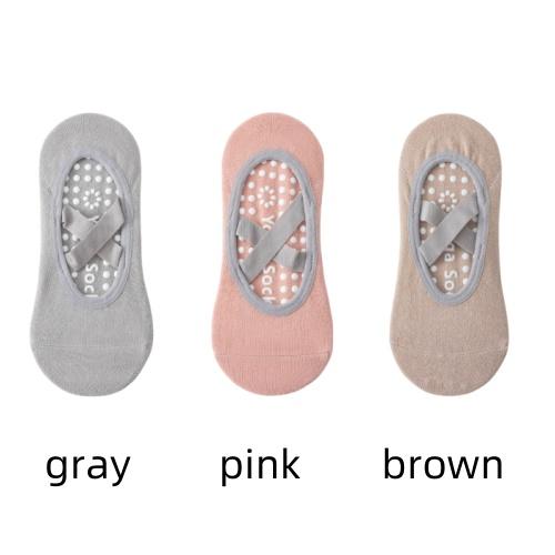 1/ 3 Perechi Șosete Profesionale Femei Yoga Silicon Antiderapant Balet Pilates Șosete Femei Fără Spate Respirabile Bandaj Șosete Sport Yoga