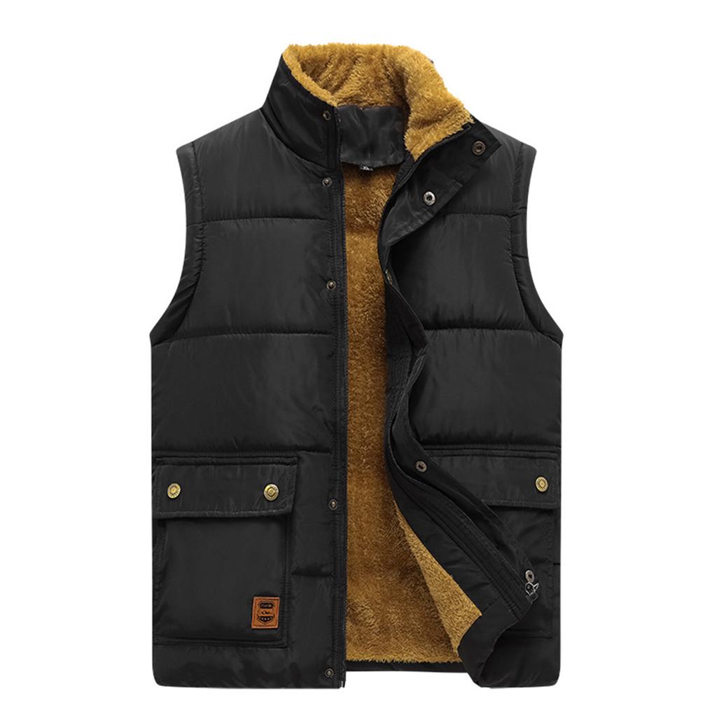 Men Casual Winter Warm Zipper Sleeveless Vest Jacket Coat Outwear Tops