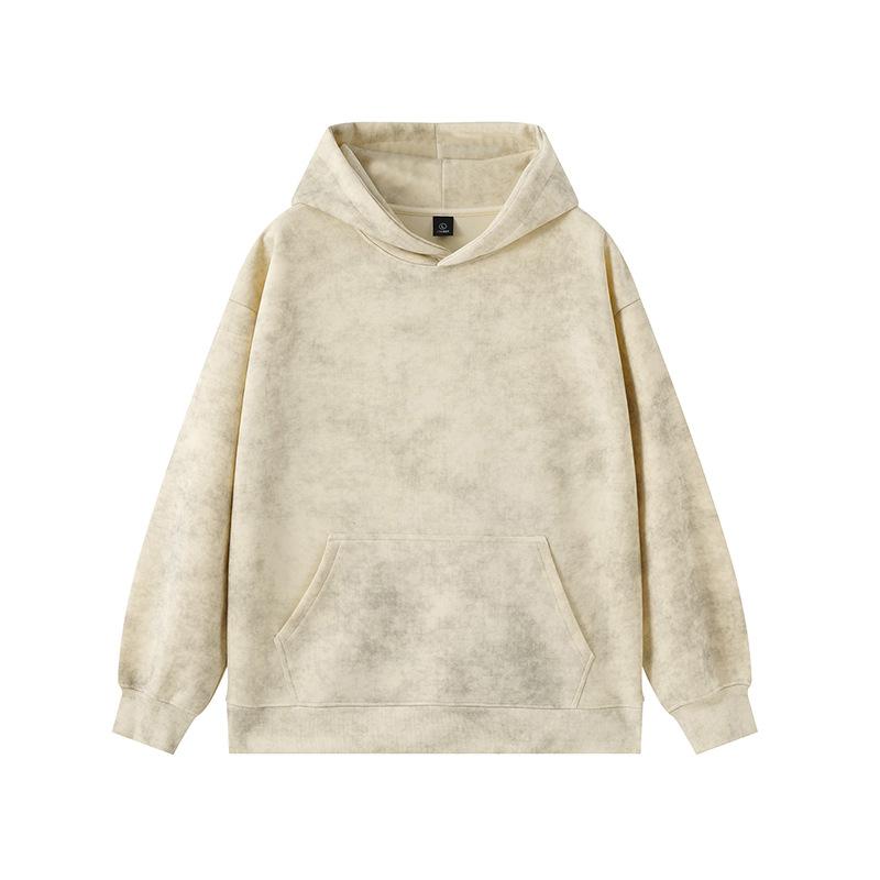 Tie-dye Dirty Sweater Man, Spring and Autumn Heavy American High Street Trend Loose Teen Hooded Jacket Man