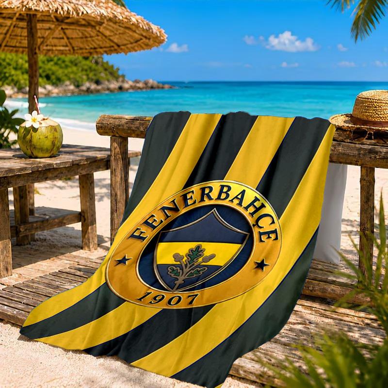 Fenerbah?e Crest Design Strandtuch, Schnelltrocknend, Pflegeleicht, Geeignet für Fitness und Strandurlaub, Sport-Essential
