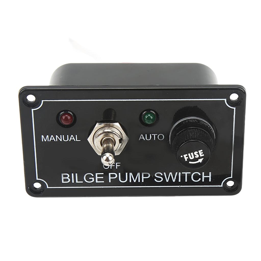 Rocker Toggle Switch Panel Bilge Pump Auto Off Manual Switch Panel for RV Yacht Car