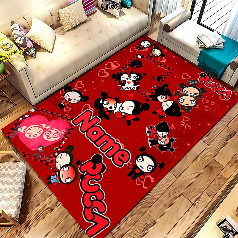 Custom Personalization Pucca Area Rug - Perfect For Kitchen, Bathroom,Laundry Room Decor Large Size Available,Gift All Seasons