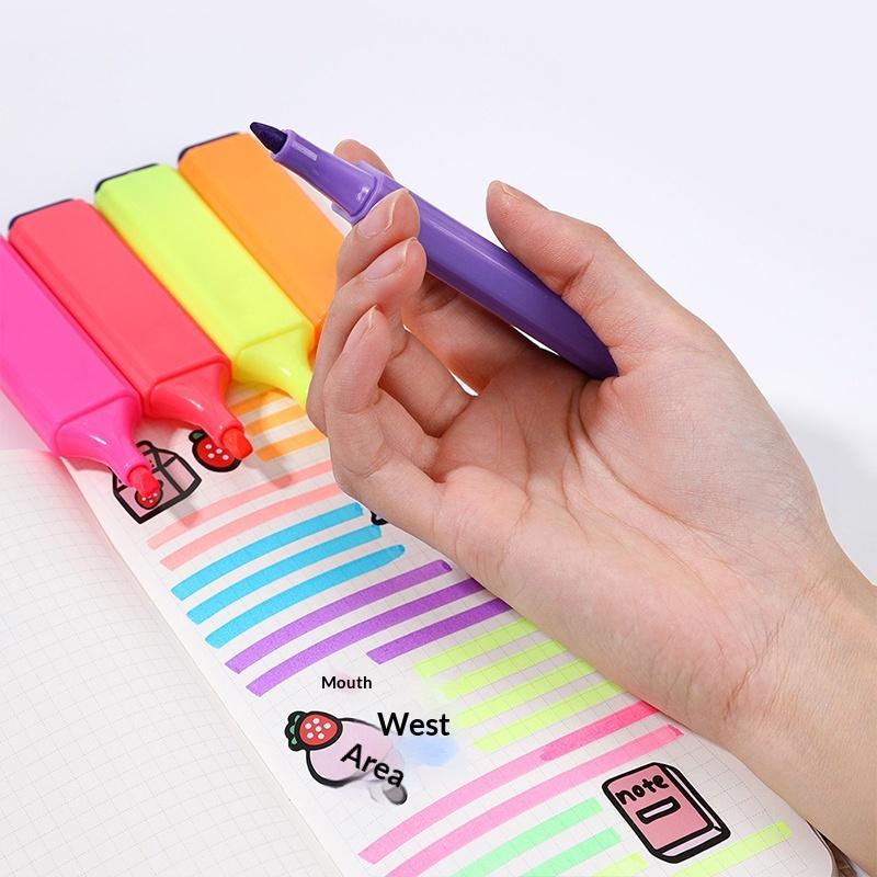 Highlighter Pens 4/6/8 Colors Color Key Light Drawing Note Taking Japanese Marker