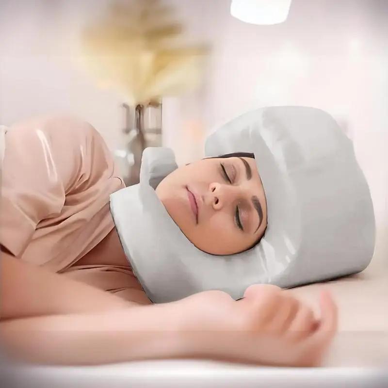 Face Beauty Pillow Face Up Ergonomic Beauty Pillow Foam Massage Pillow Soft Breathable Maintaining Sleeping Neck